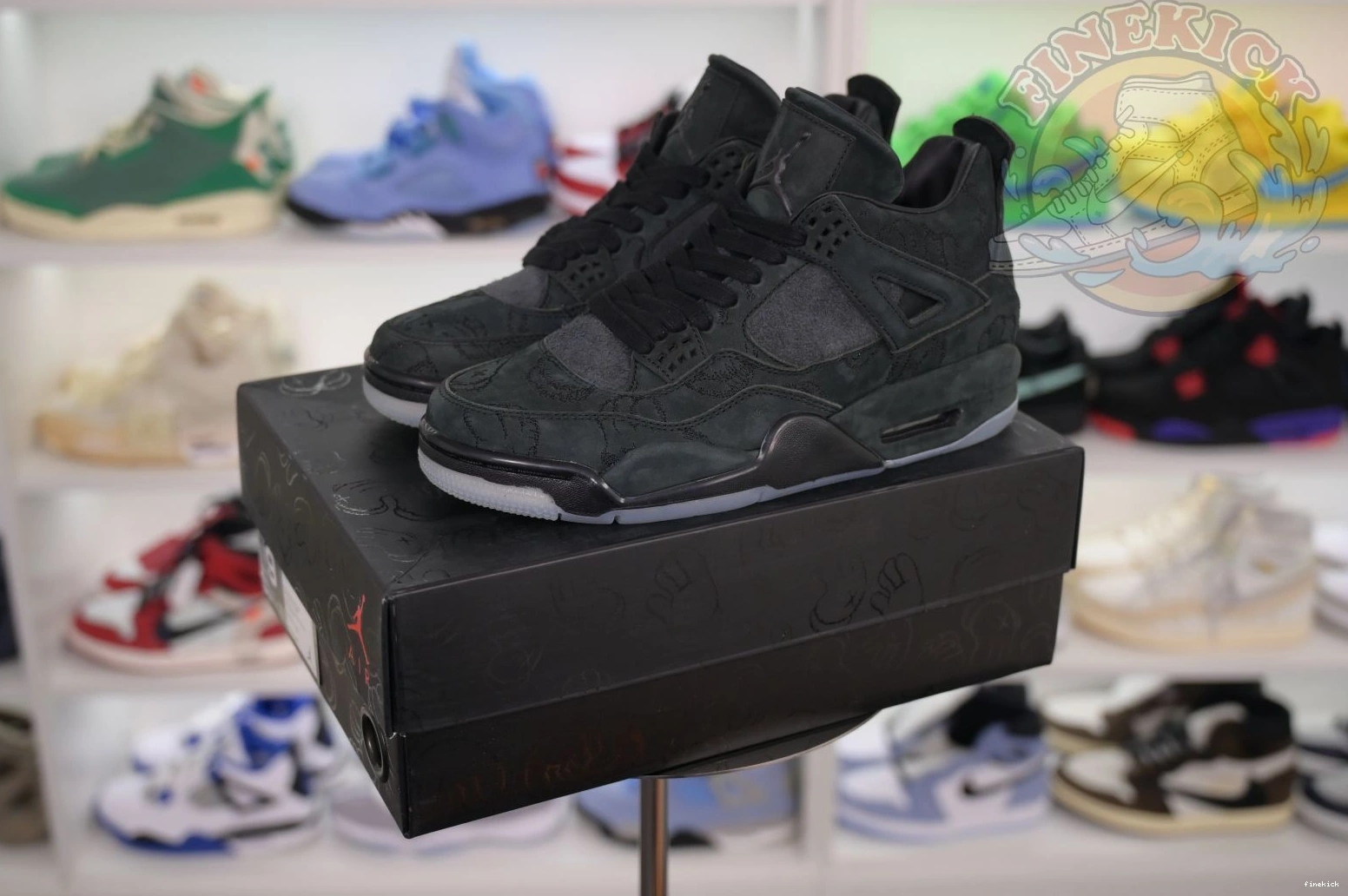 black kaws Jordan Air 4 Jordan 0217